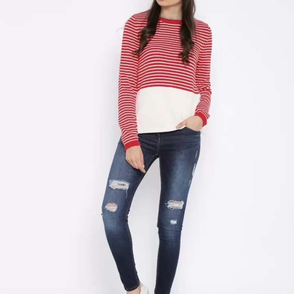 Superdry Women's Red & White Striped Sweater - Picture 2 of 6